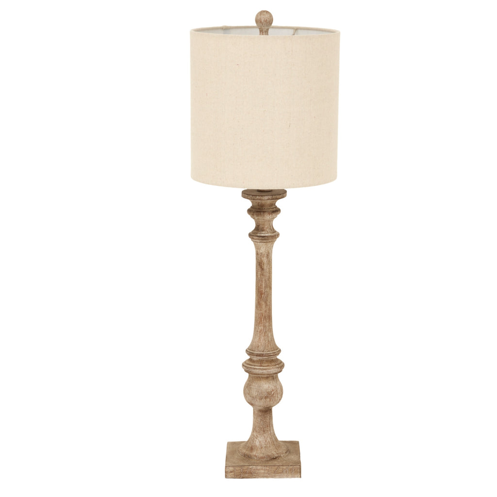 Perran Candlestick Table Lamp With Linen Shade – view 2