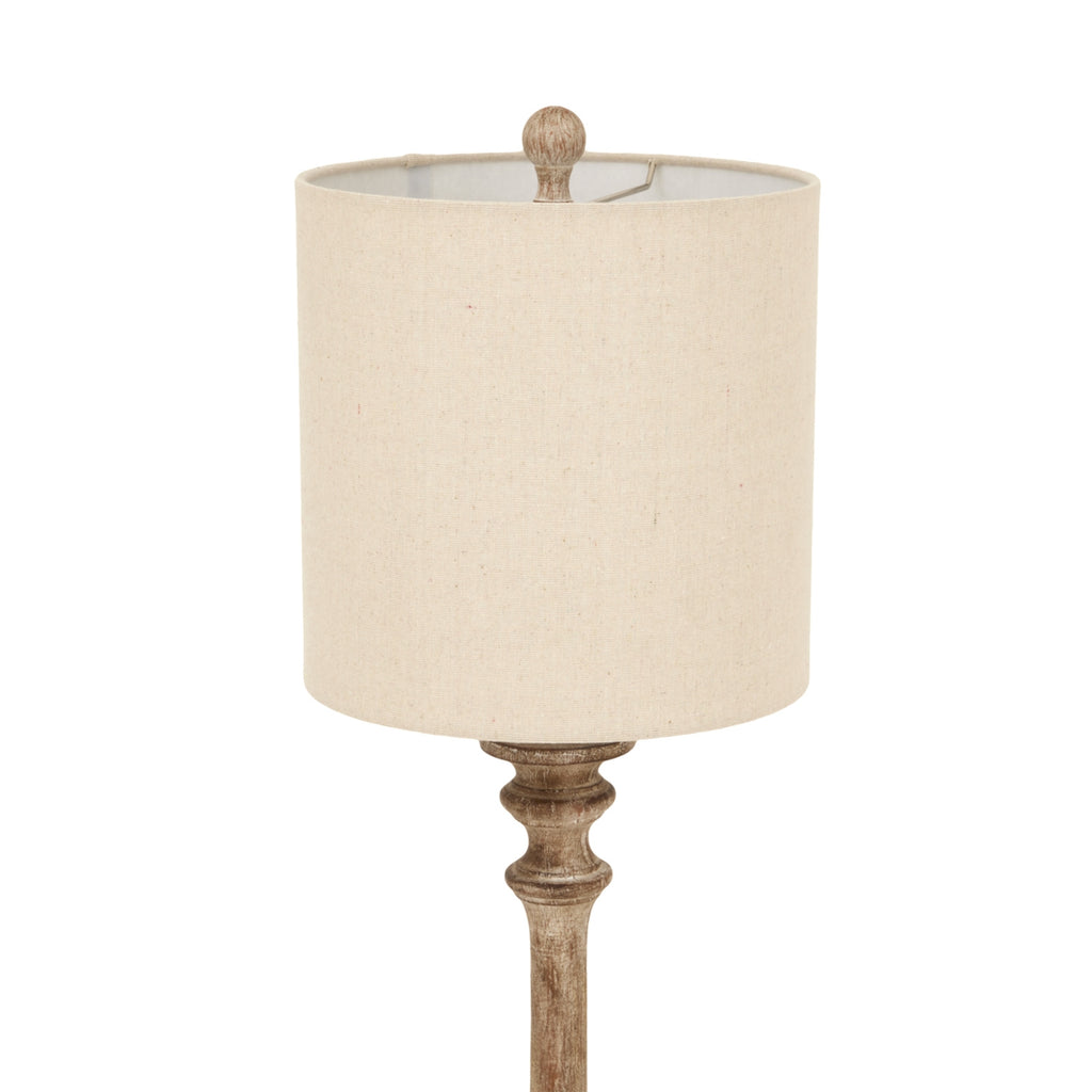 Perran Candlestick Table Lamp With Linen Shade – view 3
