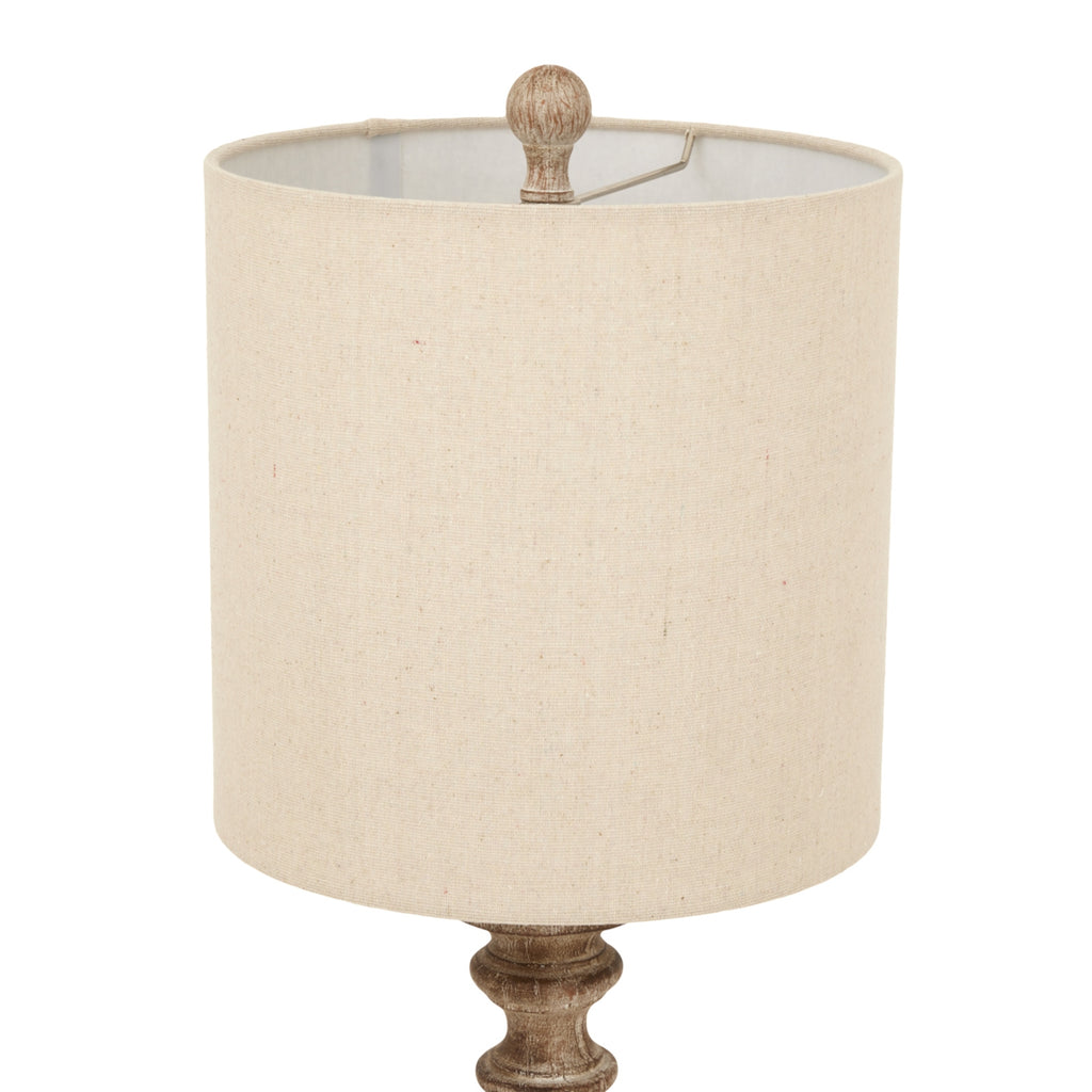 Perran Candlestick Table Lamp With Linen Shade – view 4