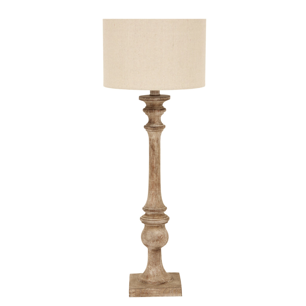 Perran Candlestick Table Lamp With Linen Shade – view 5