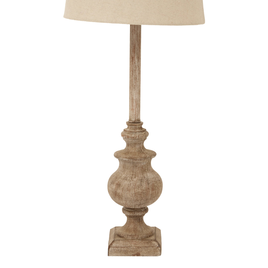 Lucent Candlestick Table Lamp With Linen Shade – view 2