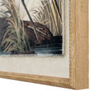 Flora & Fauna Collection Heron On Linen In Beaded Frame – view 2