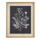 Dark Flora Night Grove Art Print On Linen Beaded Wooden Frame Product Image