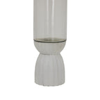 Glass Carved Hurricane Lantern