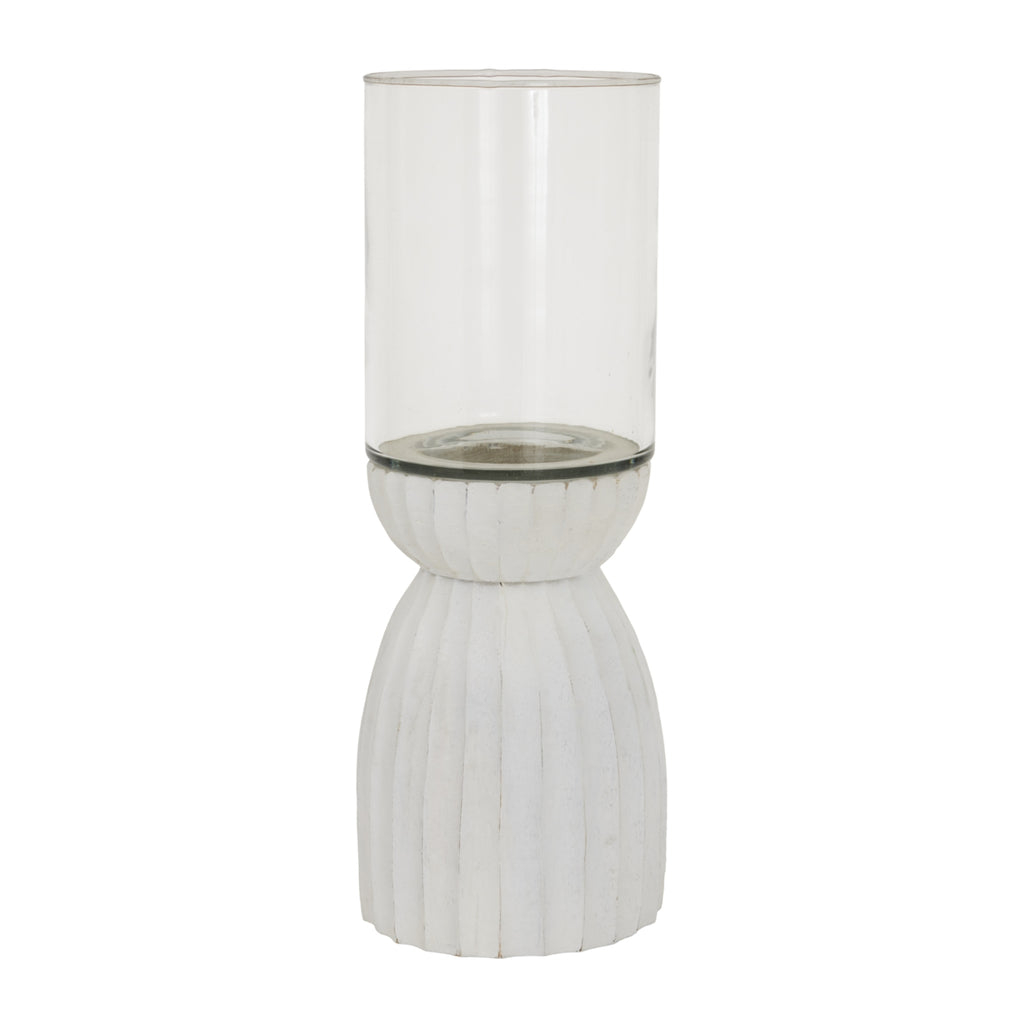 Large Glass Carved Lantern
