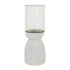 Large Glass Carved Lantern