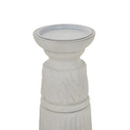 Wood Carved Candle Holder