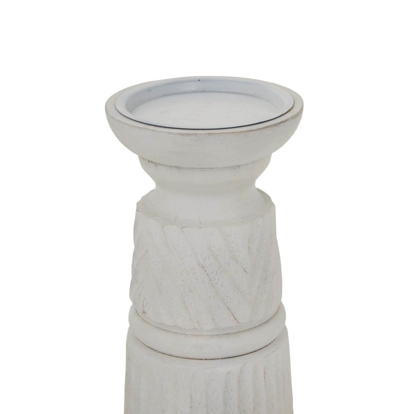 Wood Carved Candle Holder