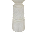 Medium Wood Carved Candle Holder