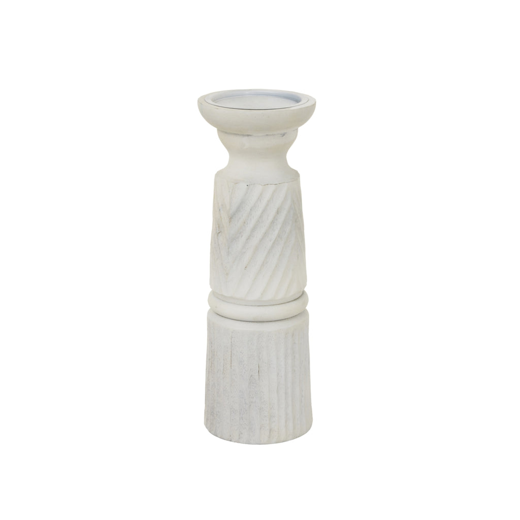 Large Wood Carved-Candle-Holder Product Image
