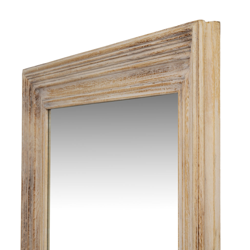 Weathered Timber Rectangular Wall Mirror – view 3