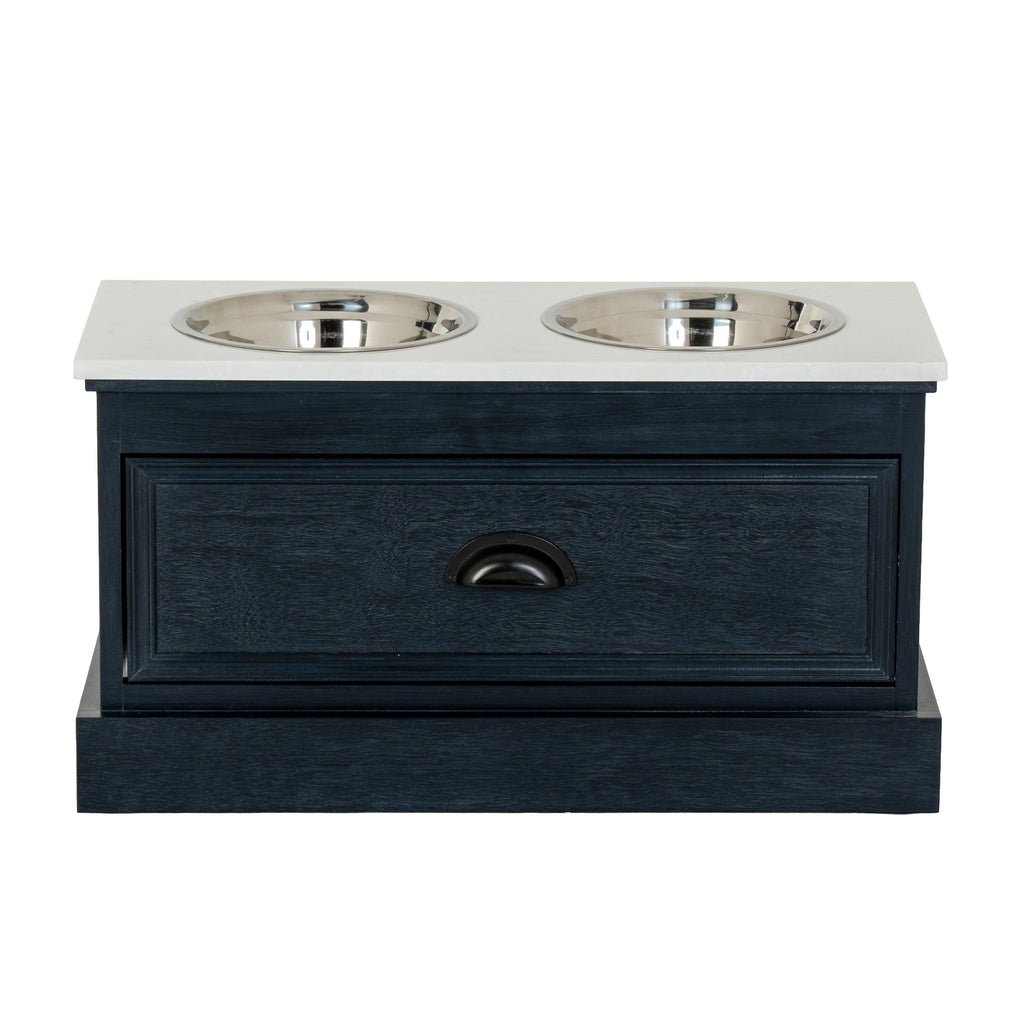 Contour Wood Pet Feeder Table