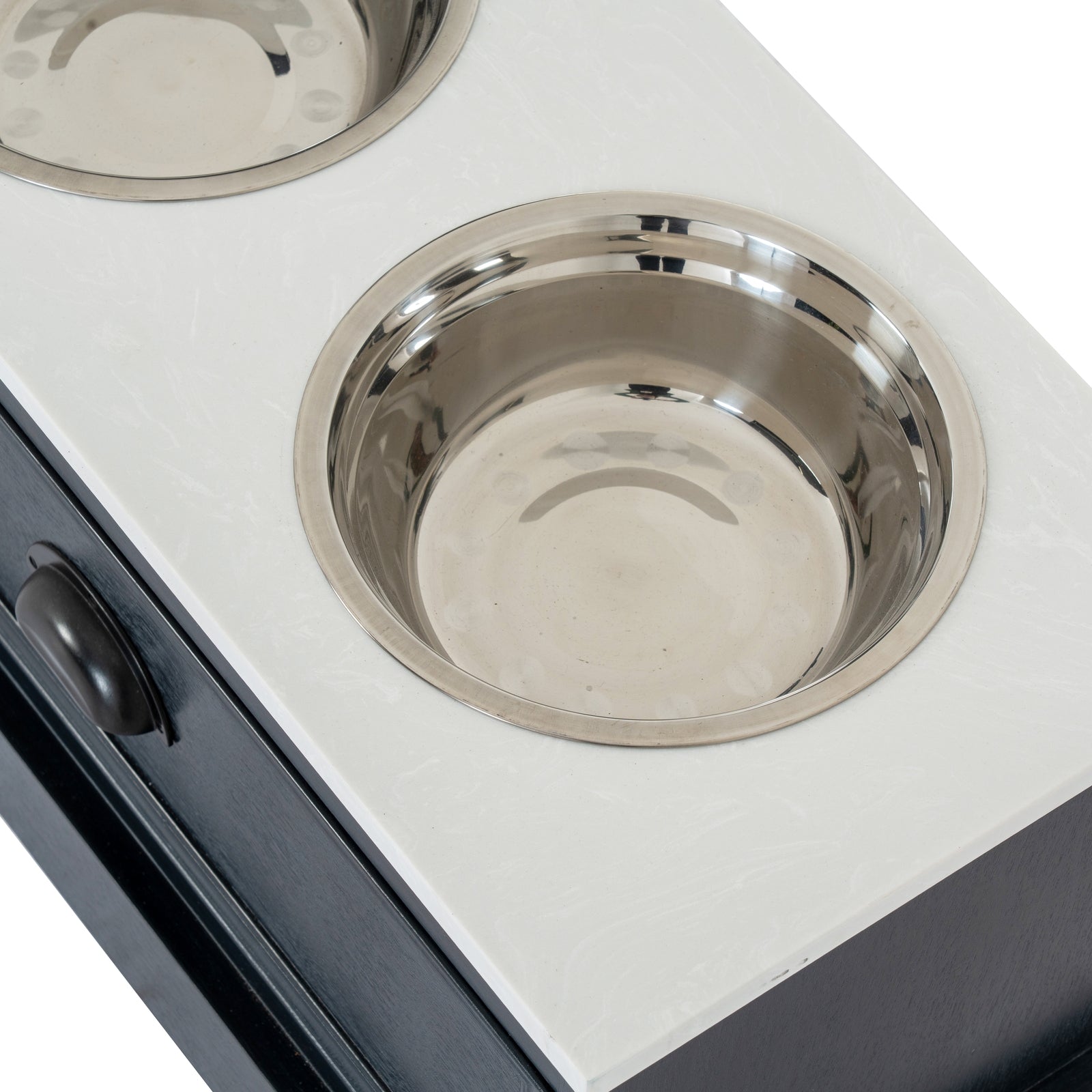 Contour Wood Pet Feeder Table