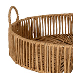 Large Wicker Loop Handle Tray