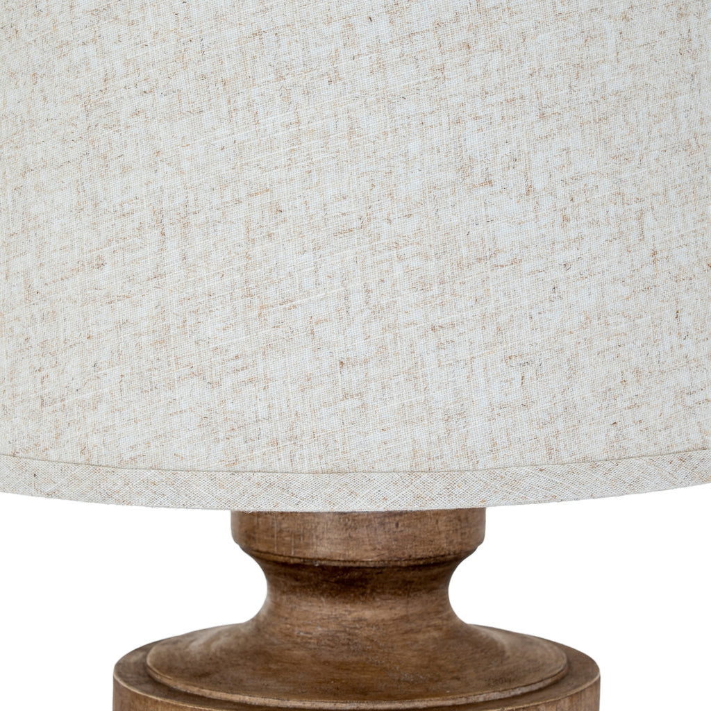 Tamsin Table Lamp With Edged Linen Shade – view 3