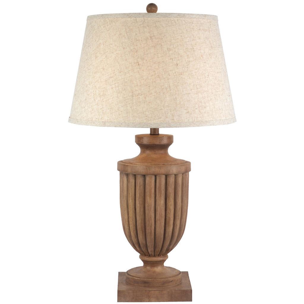 Tamsin Table Lamp With Edged Linen Shade – product view