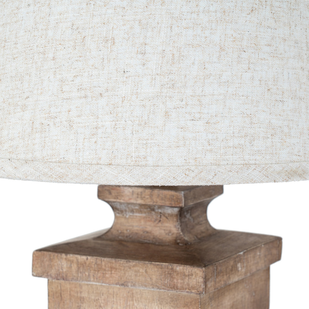 Riva Table Lamp With Edged Linen Shade – view 3