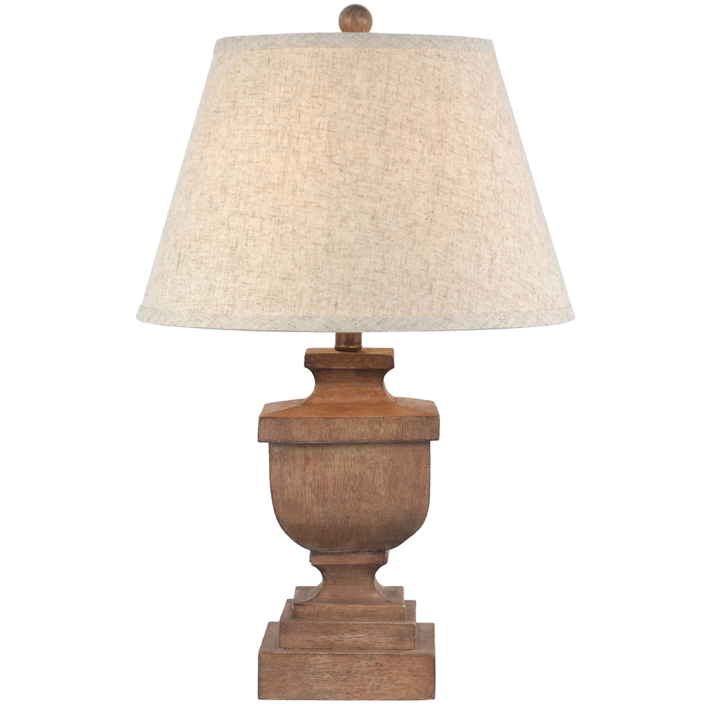 Riva Table Lamp With Edged Linen Shade – product view