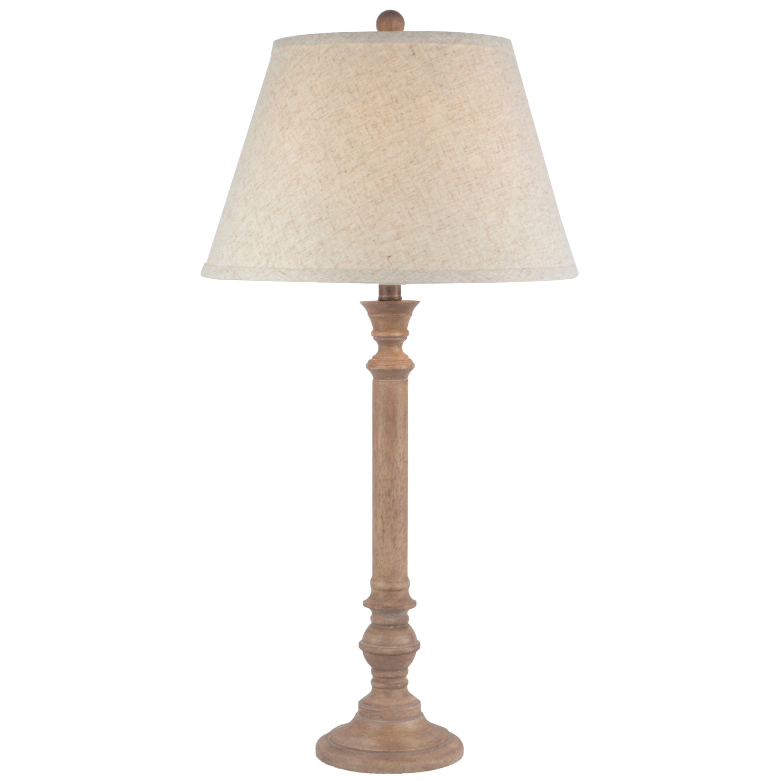 Solace Table Lamp With Edged Linen Shade – product view