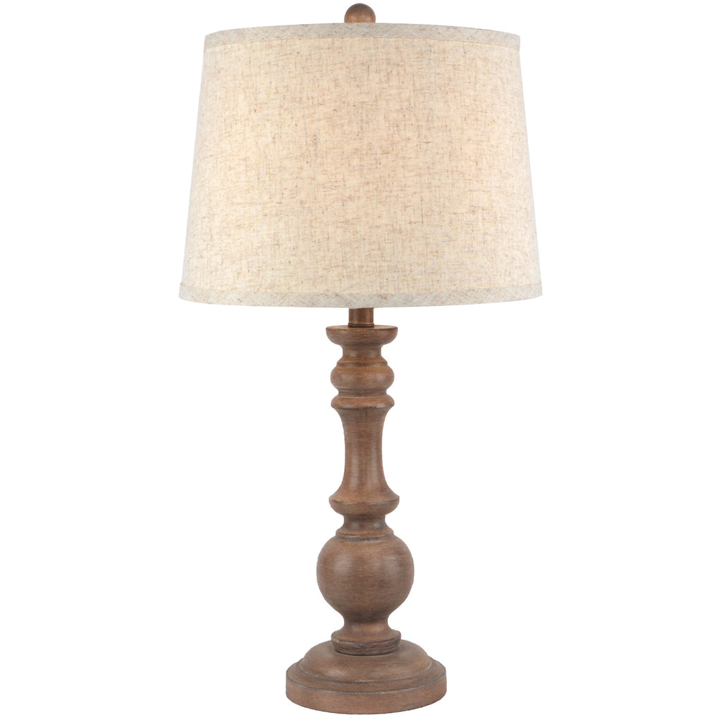 Selene Table Lamp With Edged Linen Shade – view 2