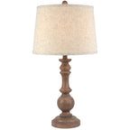 Selene Table Lamp With Edged Linen Shade – view 2