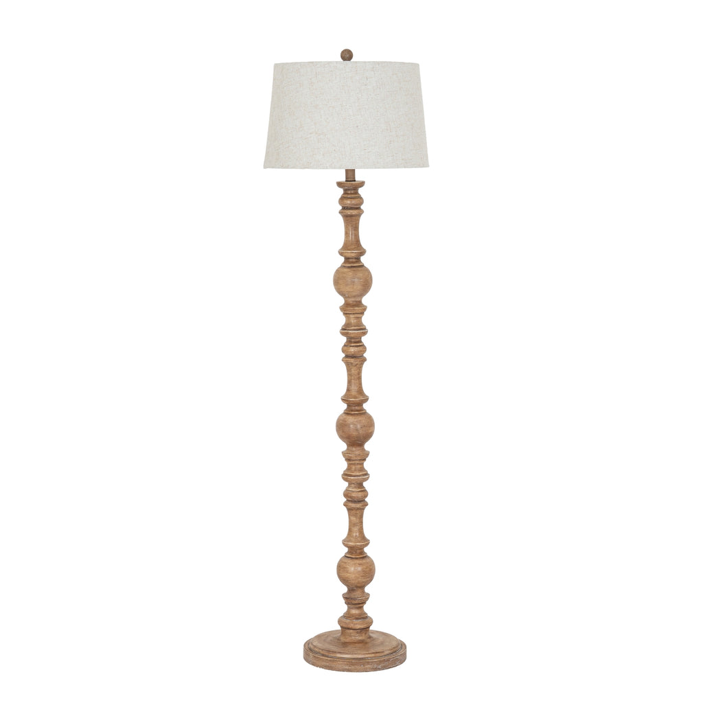 Selene Floor Lamp With Edged Linen Shade – view 2