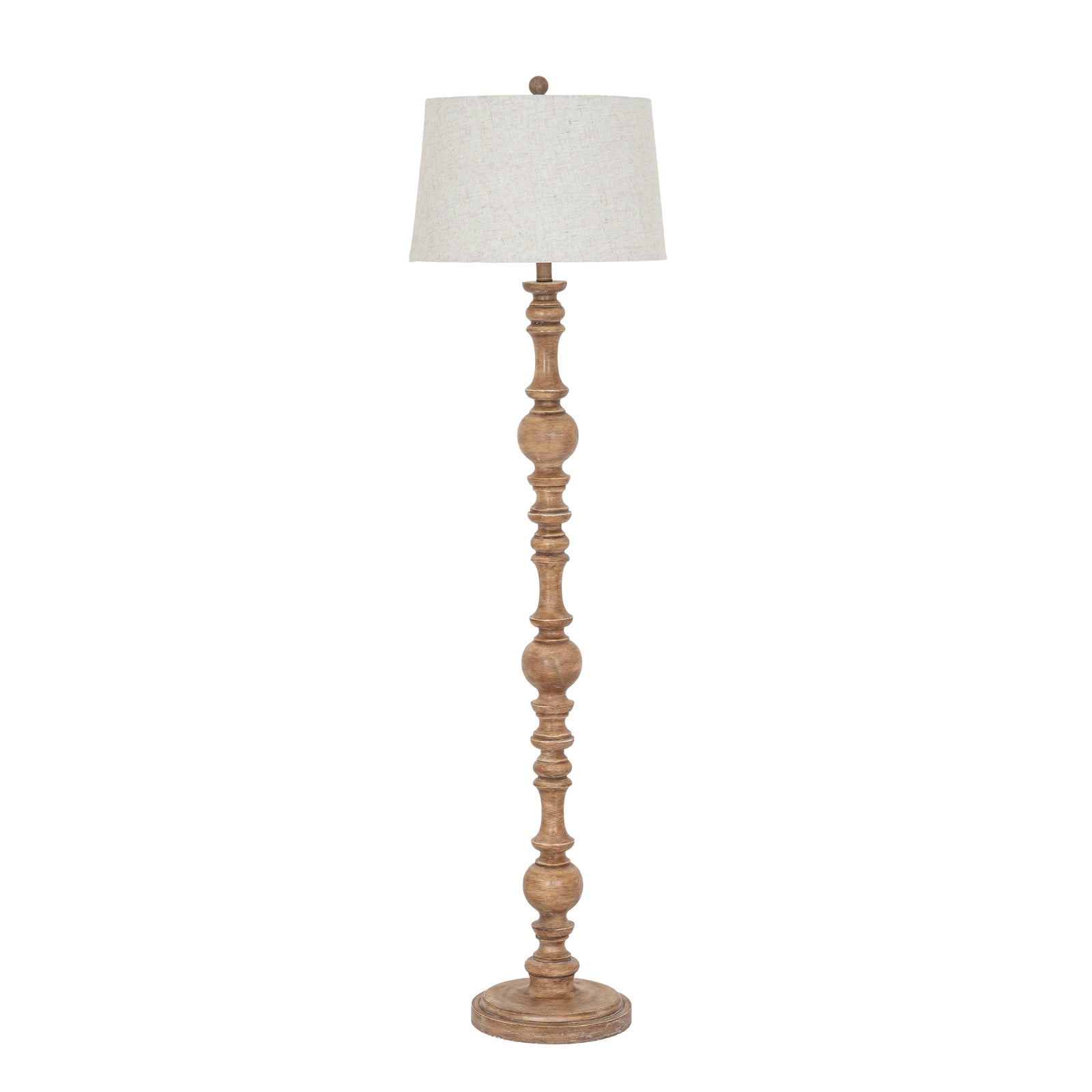 Selene Floor Lamp With Edged Linen Shade – view 2