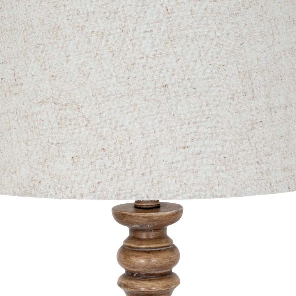 Selene Floor Lamp With Edged Linen Shade – view 4