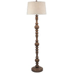 Selene Floor Lamp With Edged Linen Shade – product view