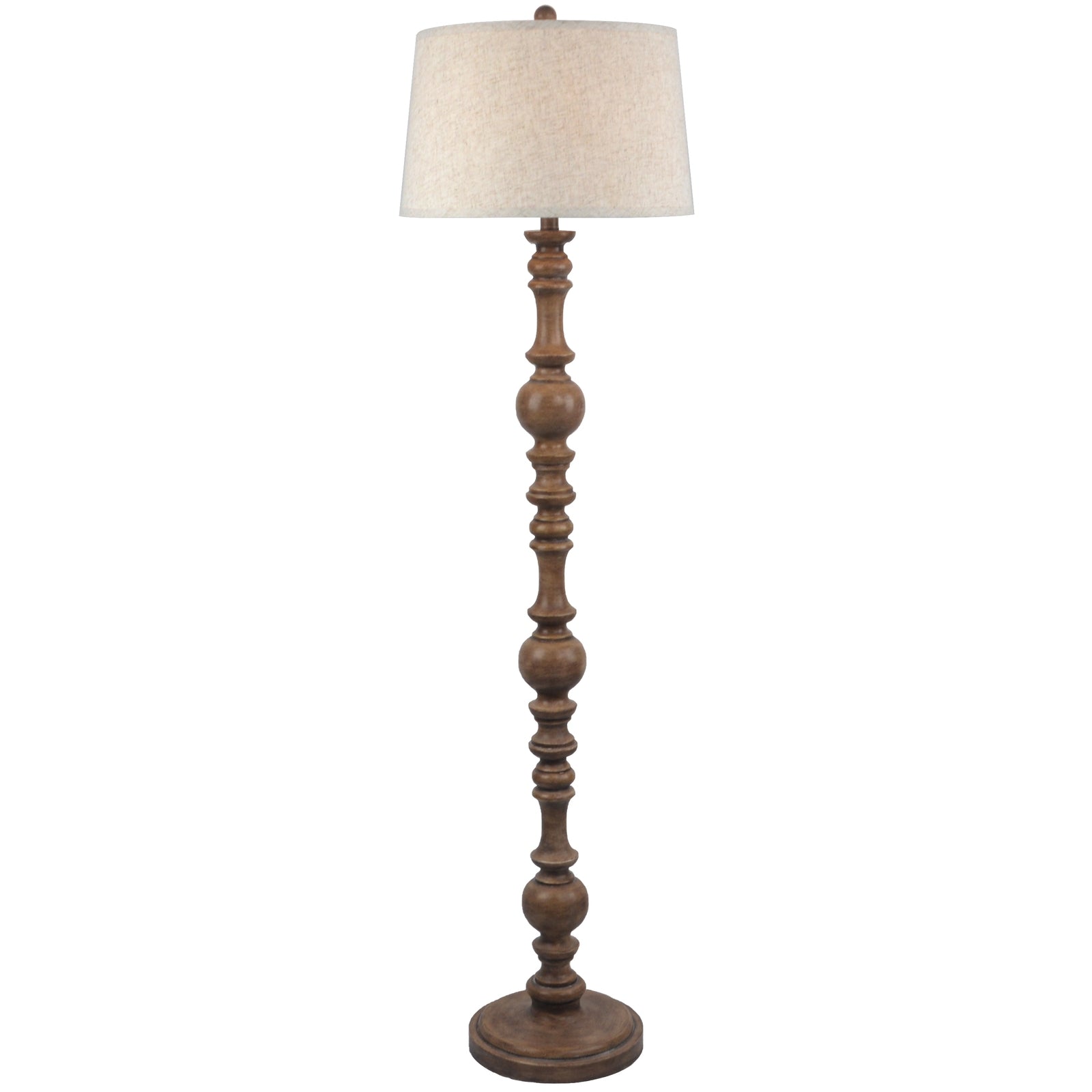 Selene Floor Lamp With Edged Linen Shade – product view