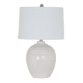 Chevronne Ceramic Table-Lamp-With-Linen-Shade Product Image