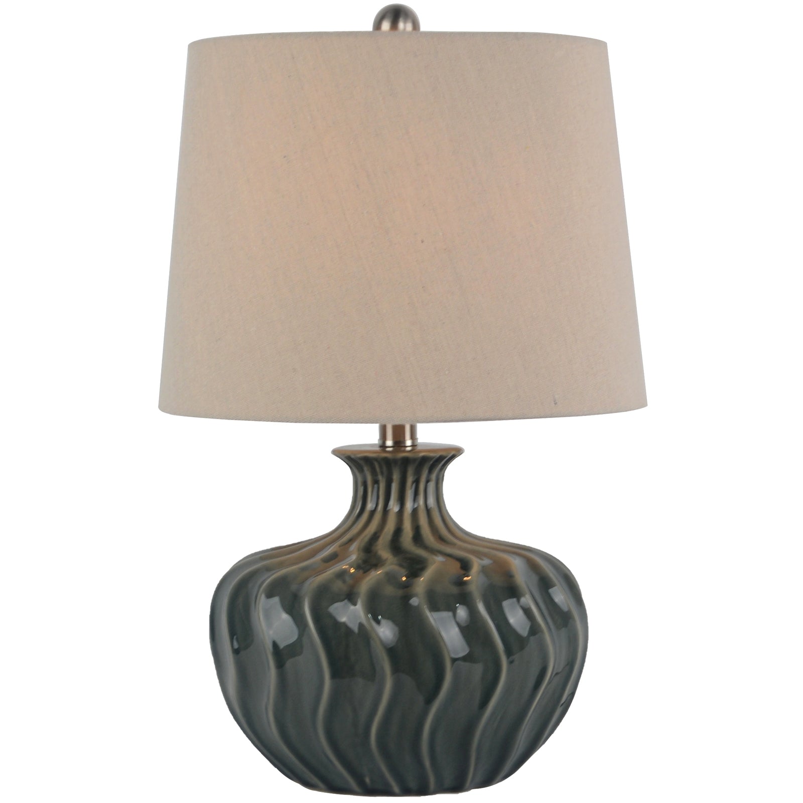 Veyla Ceramic Table-Lamp-With-Linen-Shade Product Image