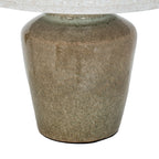 Ceramic Table Lamp With Edged Linen Shade