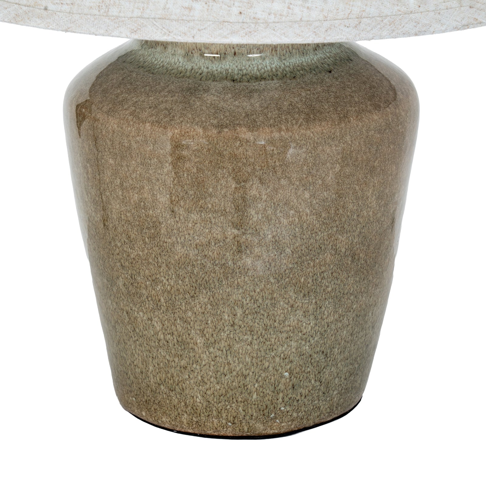 Ceramic Table Lamp With Edged Linen Shade