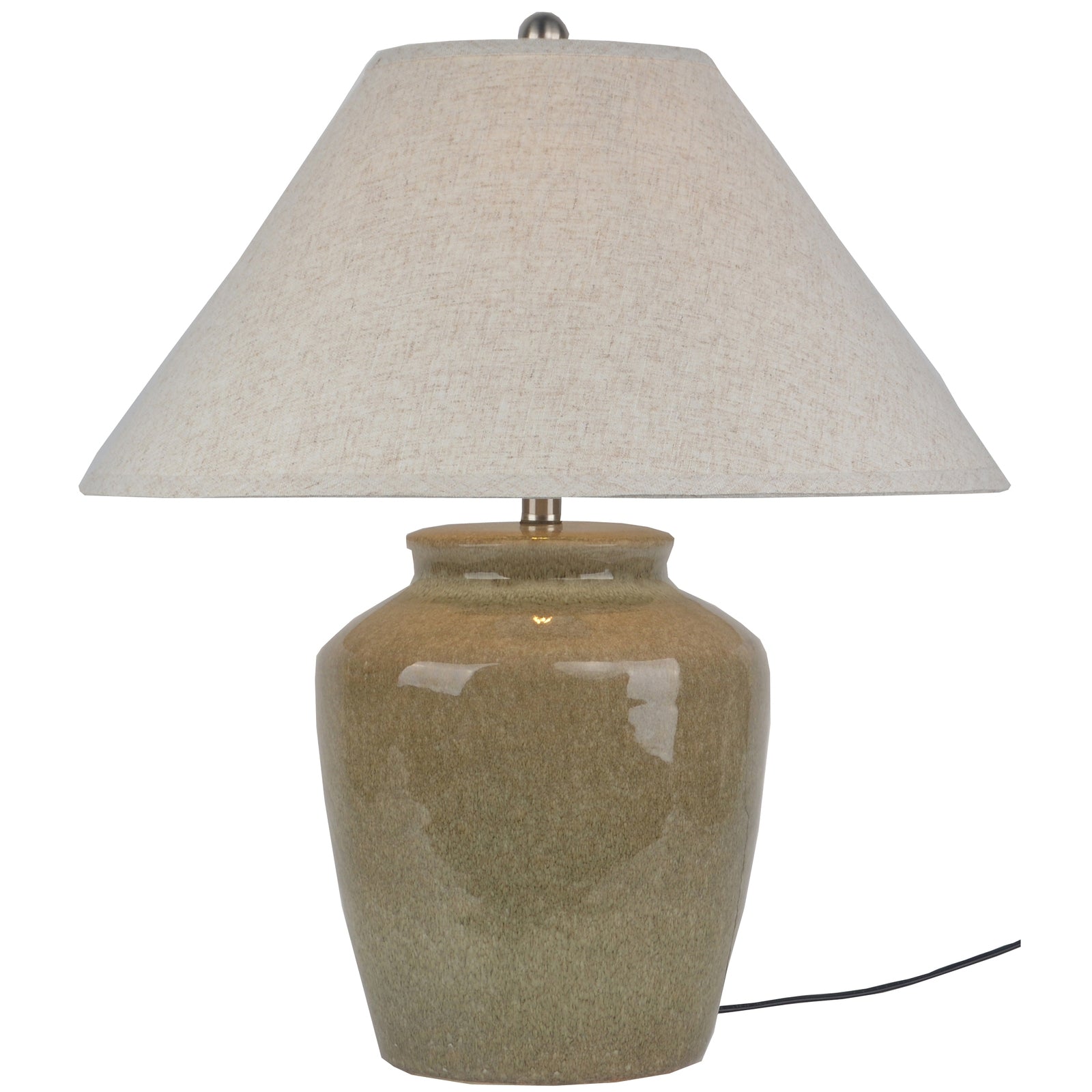 Ceramic Table-Lamp-With-Edged-Linen-Shade Product Image