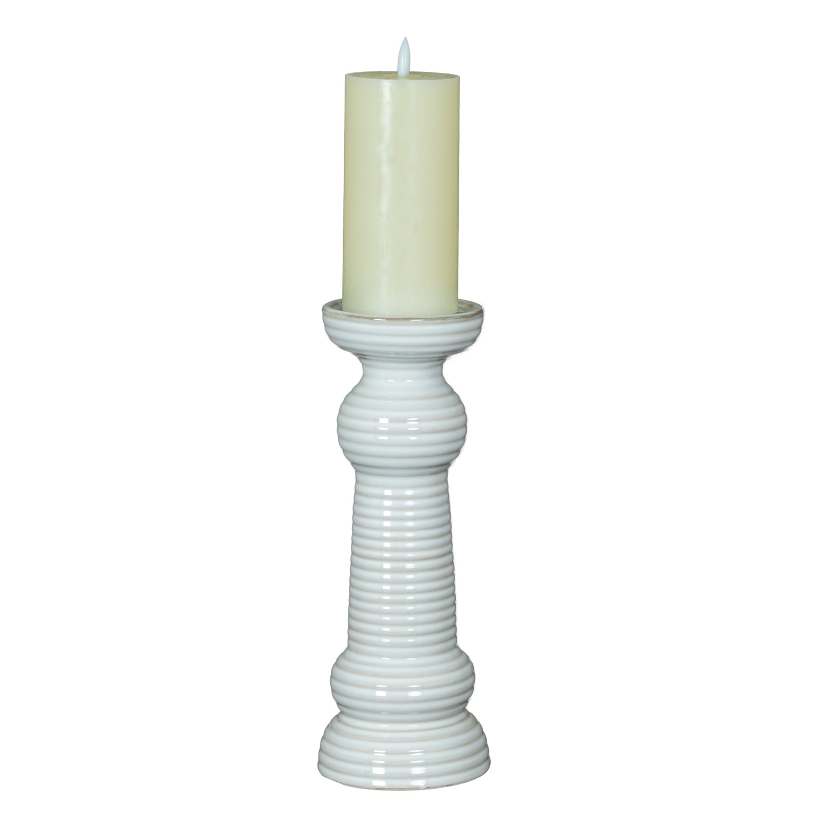 Sile Medium Ceramic Pillar Candle-Holder
