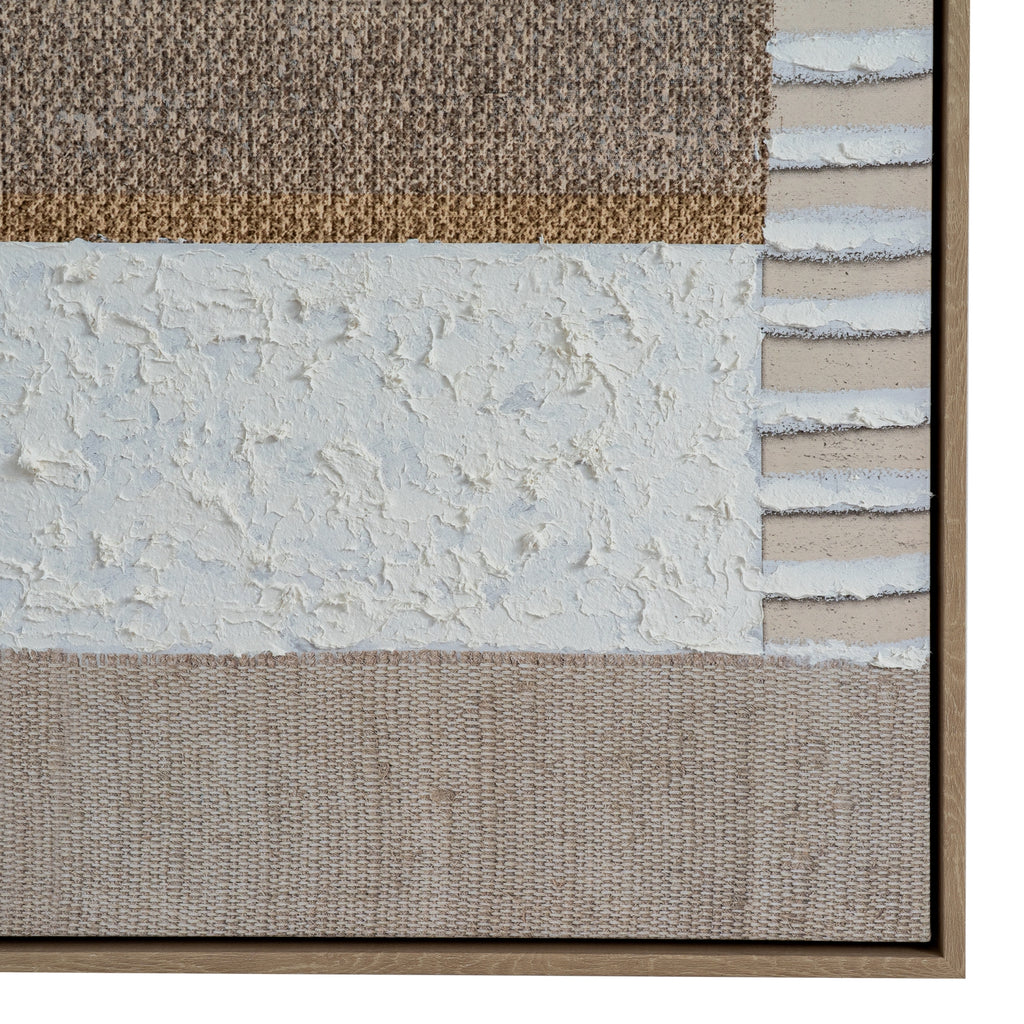 Textured Layered Abstract Petra Hand Painted Artwork On Canvas in Wooden Frame