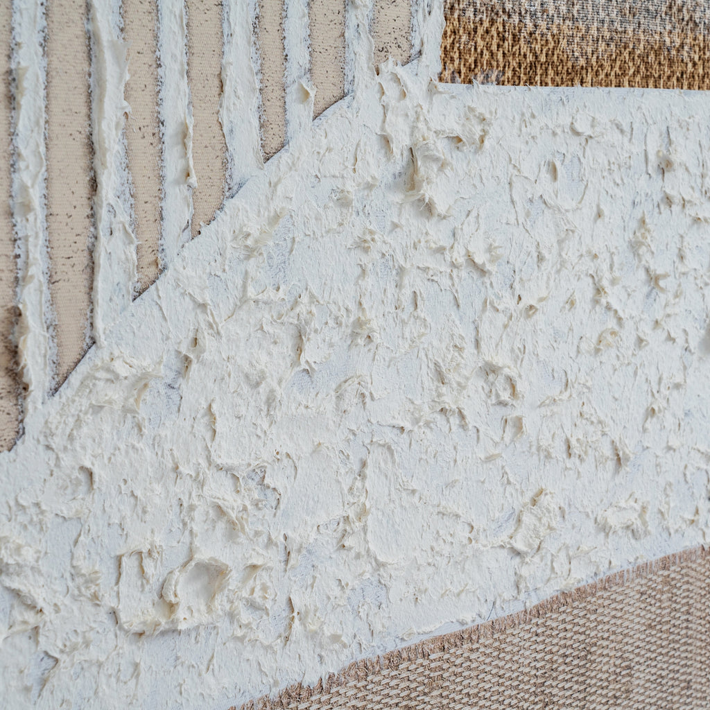 Textured Layered Abstract Petra Hand Painted Artwork On Canvas in Wooden Frame