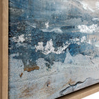 Rose Dawn Seascape High Skies Hand Painted Artwork On Canvas in Wooden Frame