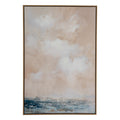 Rose Dawn Seascape High Skies Hand Painted Artwork On Canvas in Wooden Frame Product Image