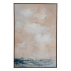 Rose Dawn Seascape High Skies Hand Painted Artwork On Canvas in Wooden Frame Product Image
