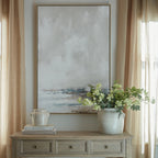 Layered Movement Framed Hand-Painted Canvas