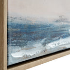 Rose Dawn Seascape Wide Vantage Hand Painted Artwork On Canvas in Wooden Frame