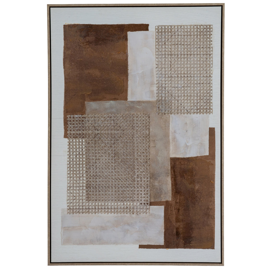 Textured Layered Abstract Sedora Hand Painted Artwork On Canvas in Wooden Frame Product Image