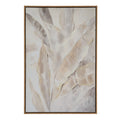 Pale Frond Linen Canopy Hand Painted Artwork On Canvas in Wooden Frame Product Image