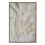 Pale Frond Linen Canopy Hand Painted Artwork On Canvas in Wooden Frame Product Image