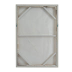 Pale Frond Chalk Leaf Hand Painted Artwork On Canvas in Wooden Frame