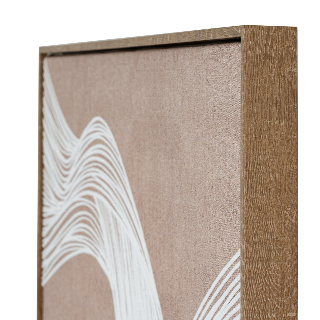 Swept Contours Release Art Print On Canvas in Wooden Frame