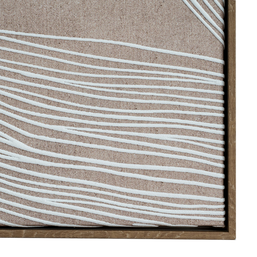 Swept Contours Embrace Art Print On Canvas in Wooden Frame
