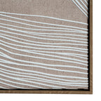 Swept Contours Embrace Art Print On Canvas in Wooden Frame